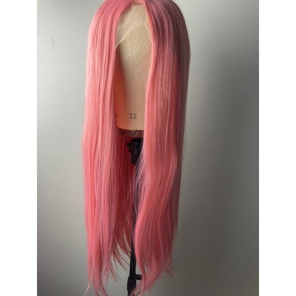 Straight Pink Lace Front Wig